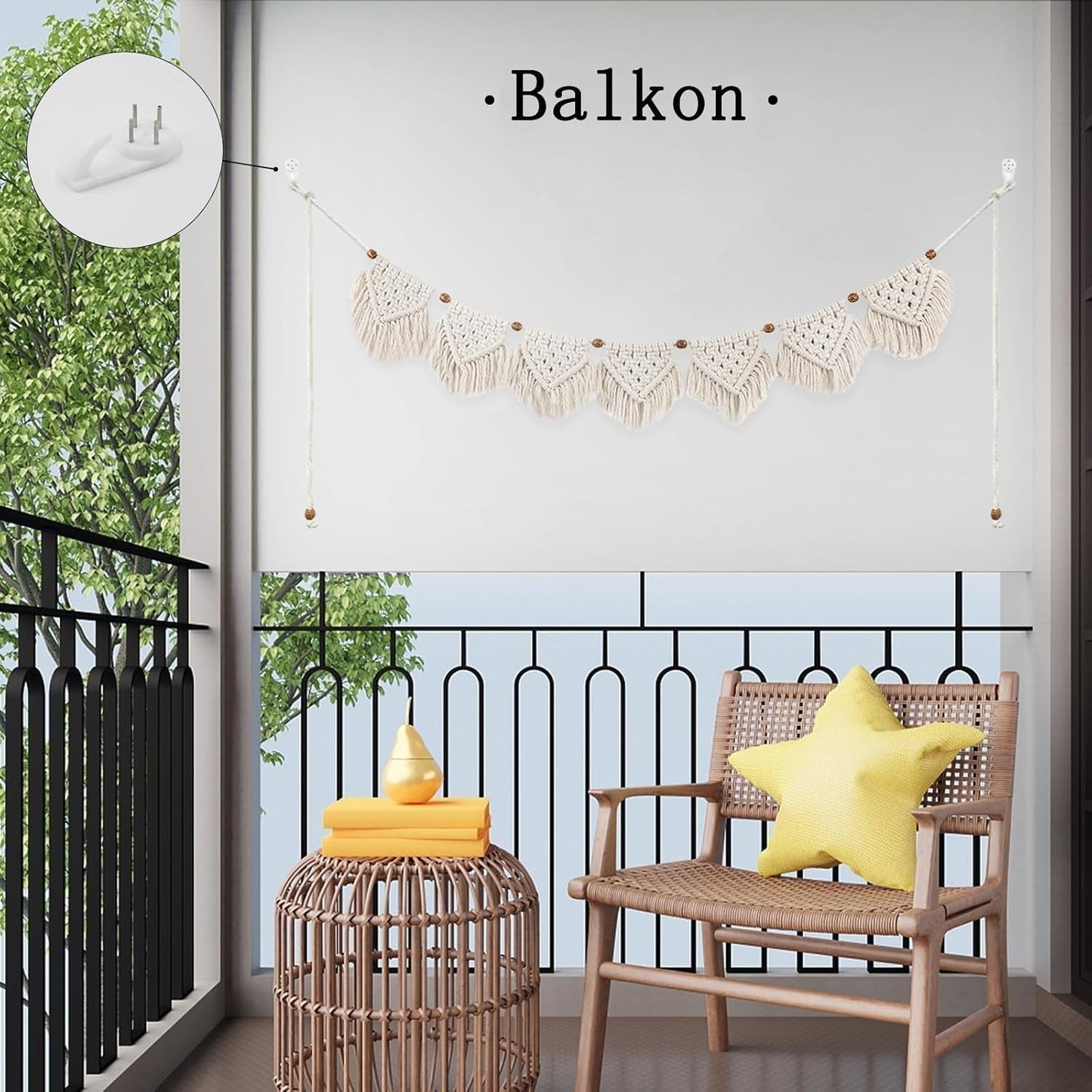 Wandtapijt ihonyi deco chique franjesslinger led Home - Accessoires en Decoratie Naty Shop