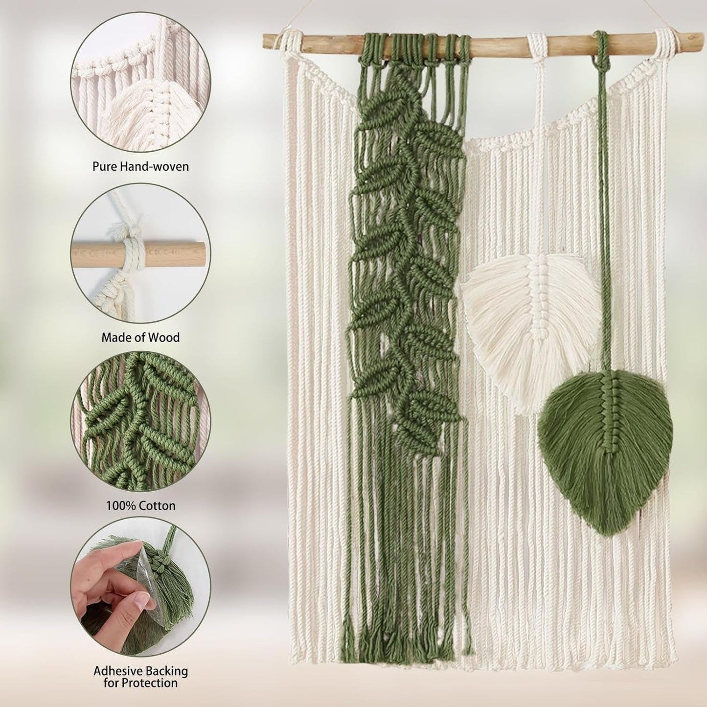 ihonyi wandtapijt handgeweven sic wandtapijt met franjes Home - Accessoires en Decoratie Naty Shop
