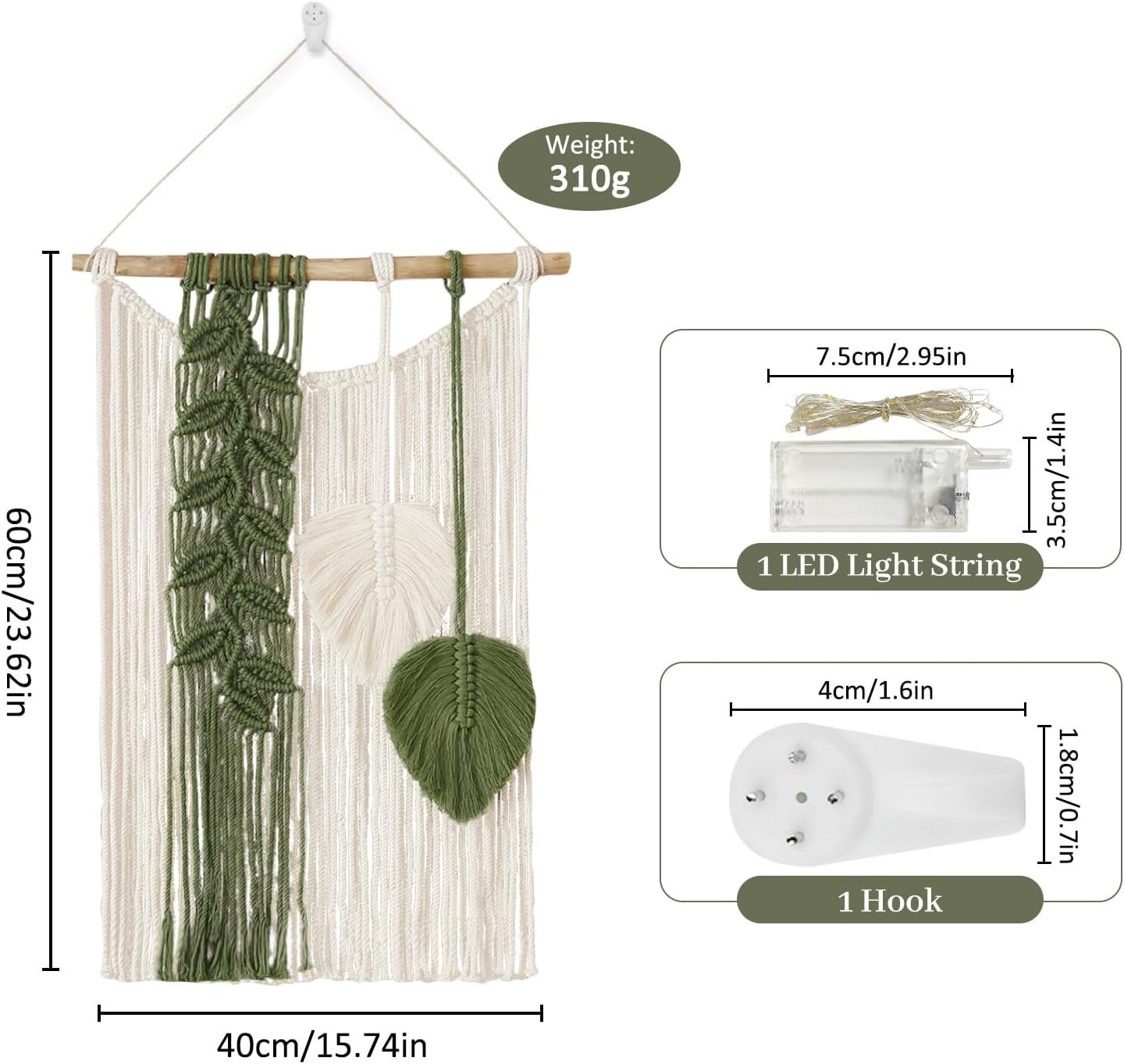 ihonyi wandtapijt handgeweven sic wandtapijt met franjes Home - Accessoires en Decoratie Naty Shop