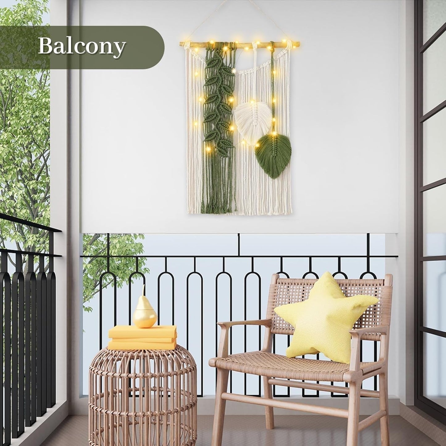 ihonyi wandtapijt handgeweven sic wandtapijt met franjes Home - Accessoires en Decoratie Naty Shop