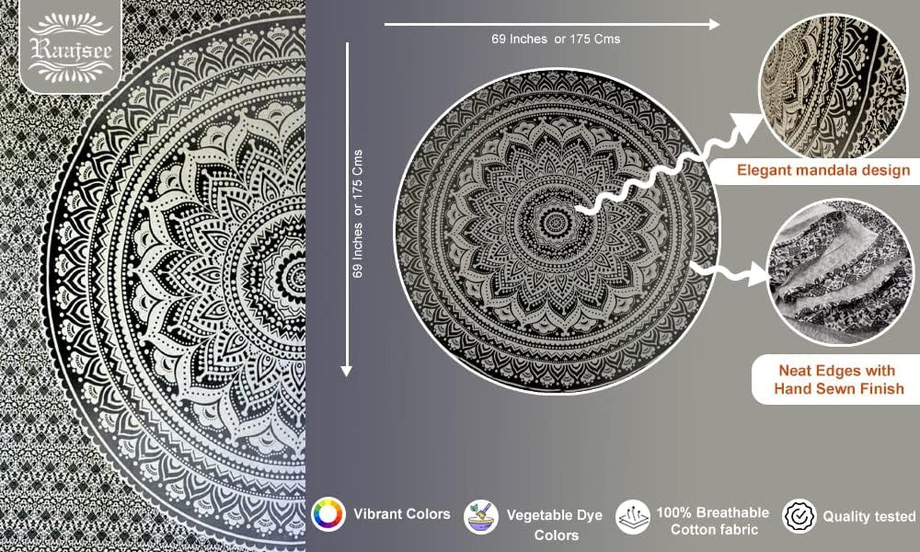Wandtapijt India strandlaken rond mandala hippie groot indian Huis - Accessoires en Decoratie Naty Shop