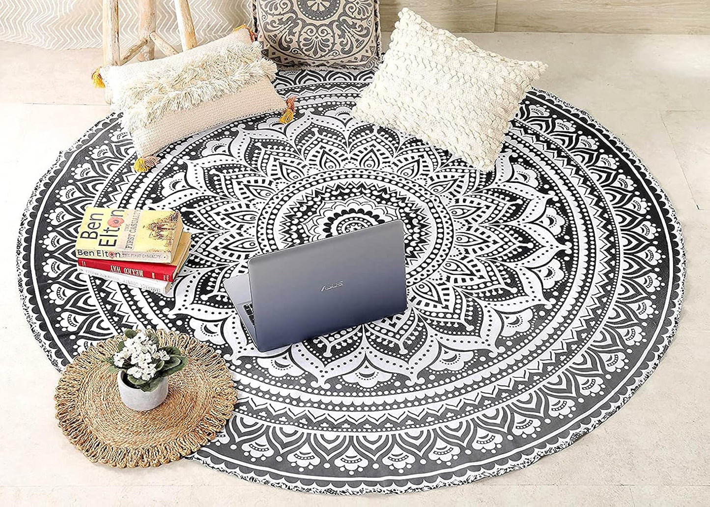 Wandtapijt India strandlaken rond mandala hippiegroot indian Huis - Accessoires en Decoratie Naty Shop Standaardtitel