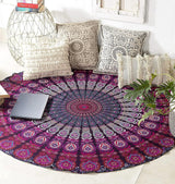 India wandtapijt strandlaken rond mandala hippie violet Home - Accessoires en Decoratie Naty Shop