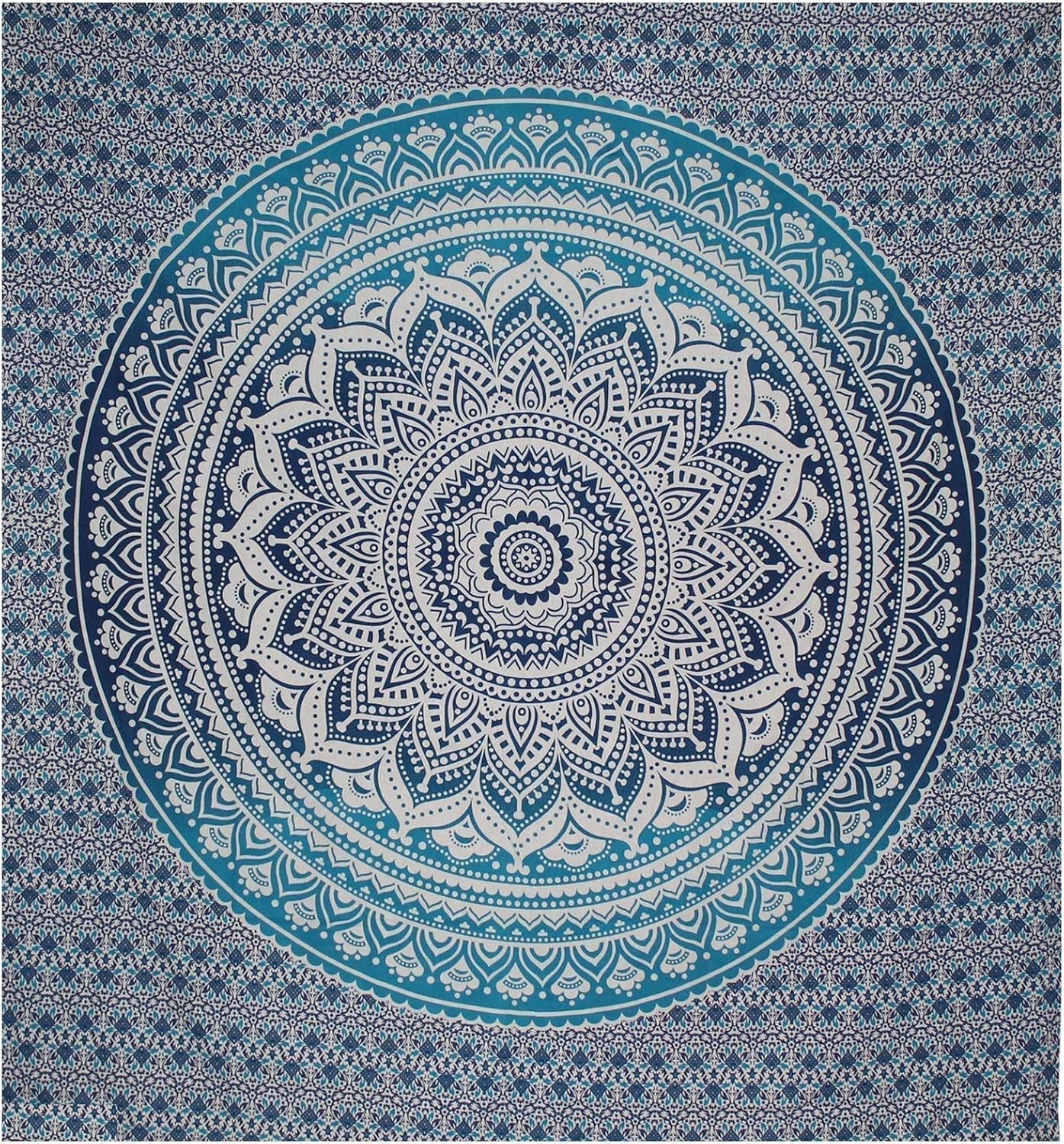 Indiaas blauw mandala wandtapijt esthetische kamerdecoratie Home - Accessoires en Decoratie Naty Shop