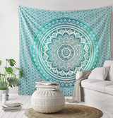 Indiase groene mandala wandtapijt esthetische decoratie Woondecoratie - Accessoires en Decoratie Naty Shop Standaardtitel