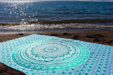 Indiase groene mandala wandtapijt esthetische decoratie Woondecoratie - Accessoires en Decoratie Naty Shop
