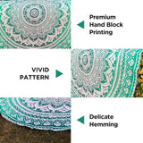 Indiase groene mandala wandtapijt esthetische decoratie Woondecoratie - Accessoires en Decoratie Naty Shop