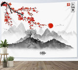 Japans wandtapijt panza rode kersenbloesem zonnemuur Home - Accessoires en Decoratie Naty Shop Multi 01 200L X 150B Cm