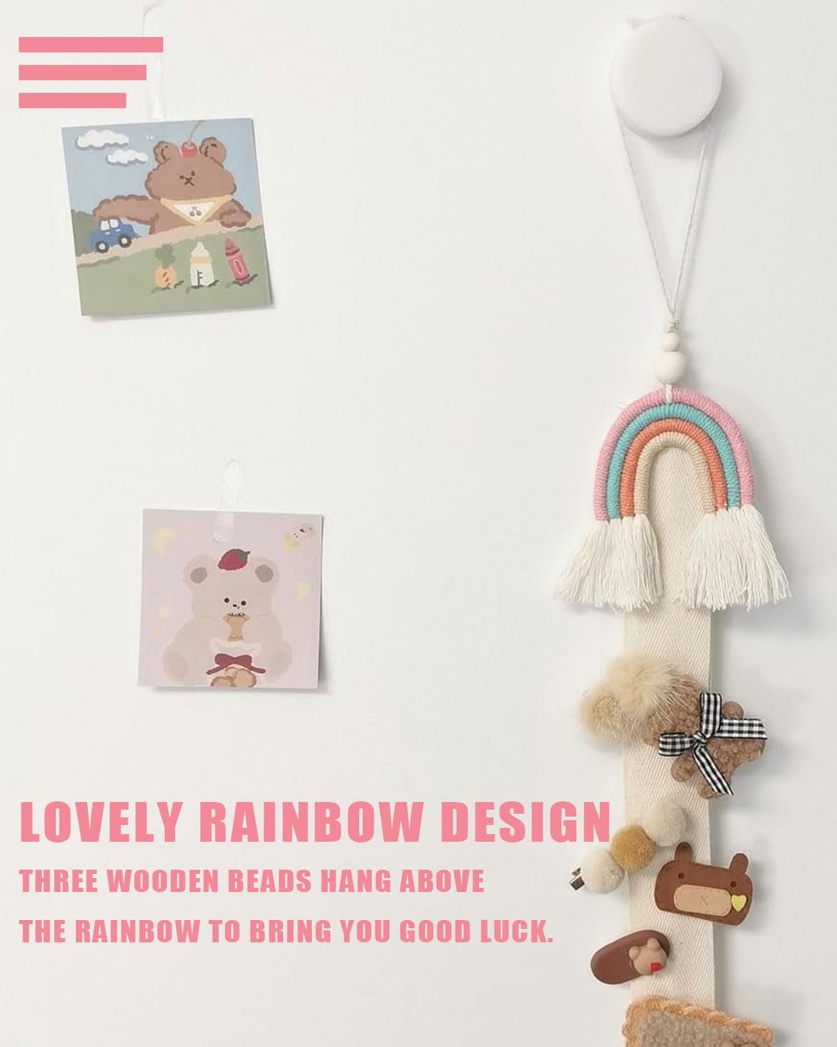 Wandkleed kgduyc handgeweven stuk regenboog14 kinderkamer regenboog Wonen - Accessoires en Decoratie Naty Shop