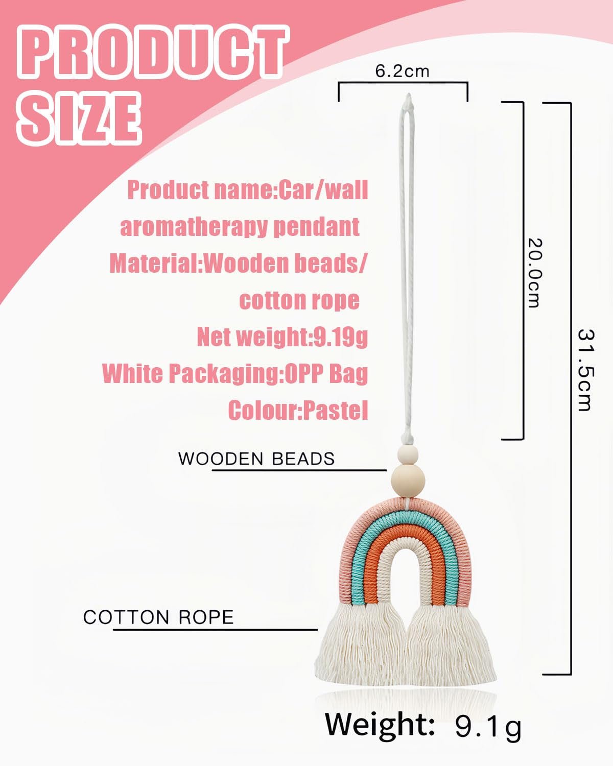 Wandkleed kgduyc handgeweven stuk regenboog14 kinderkamer regenboog Wonen - Accessoires en Decoratie Naty Shop