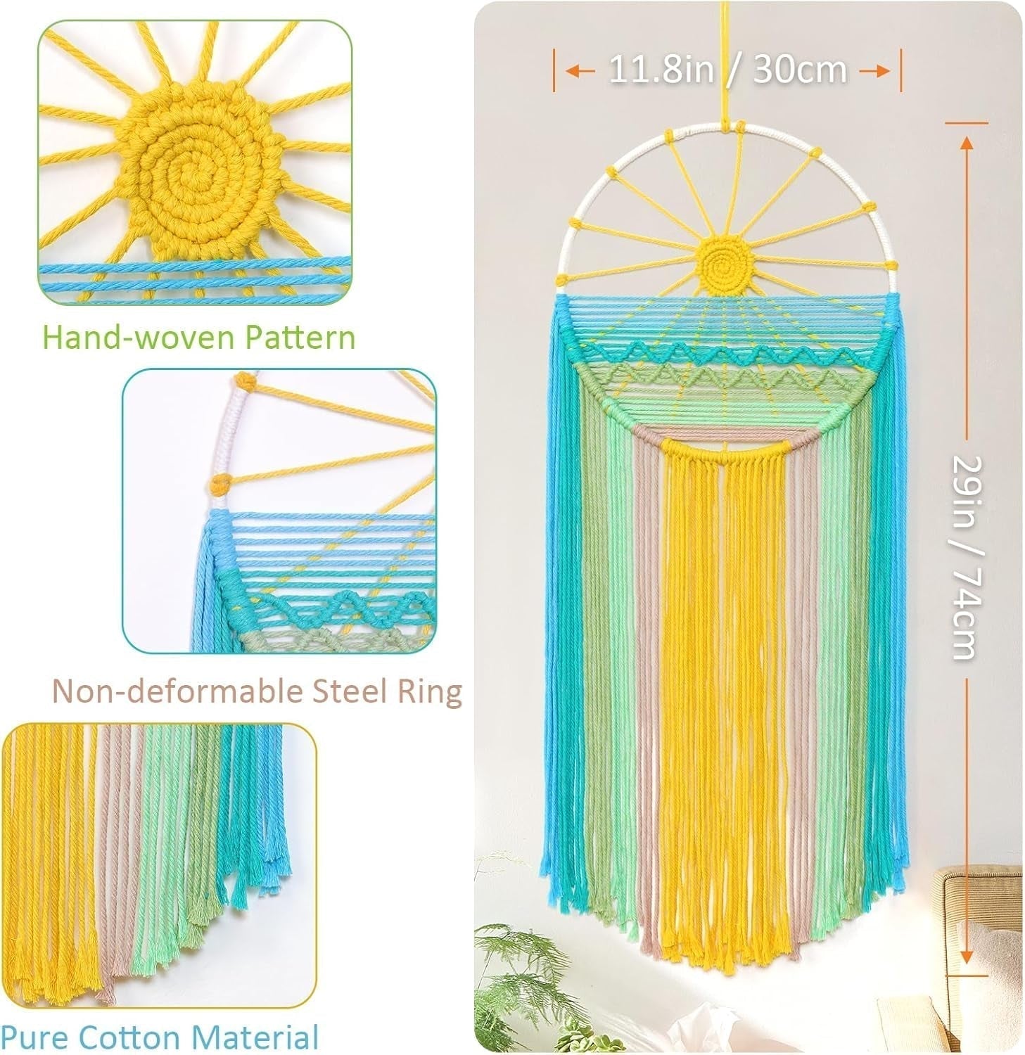 Wandtapijt lomohoo dromenvanger wandtapijt zonpatroon regenboog kamer Huis - Accessoires en Decoratie Naty Shop