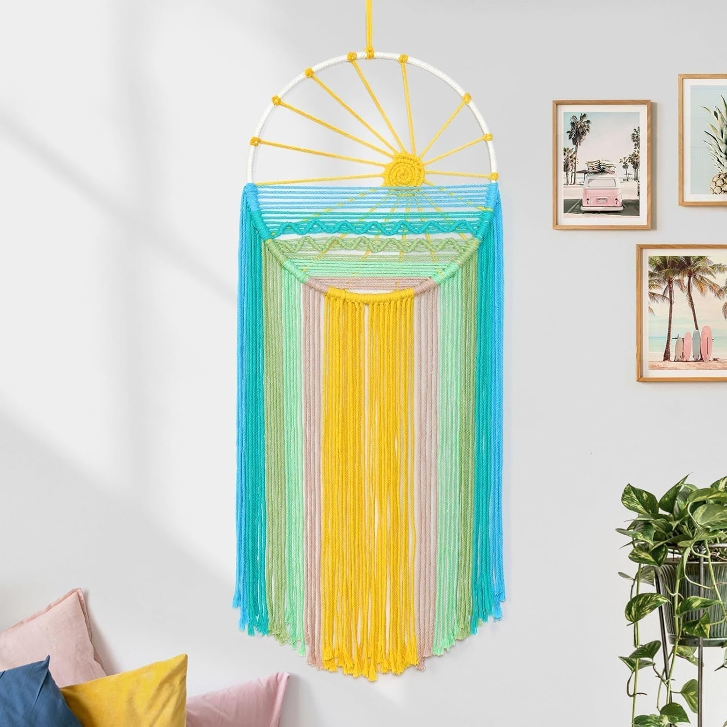 Lomohoo dromenvanger wandtapijt zon regenboog patroon wandtapijt Home - Accessoires en Decoratie Naty Shop Sunset
