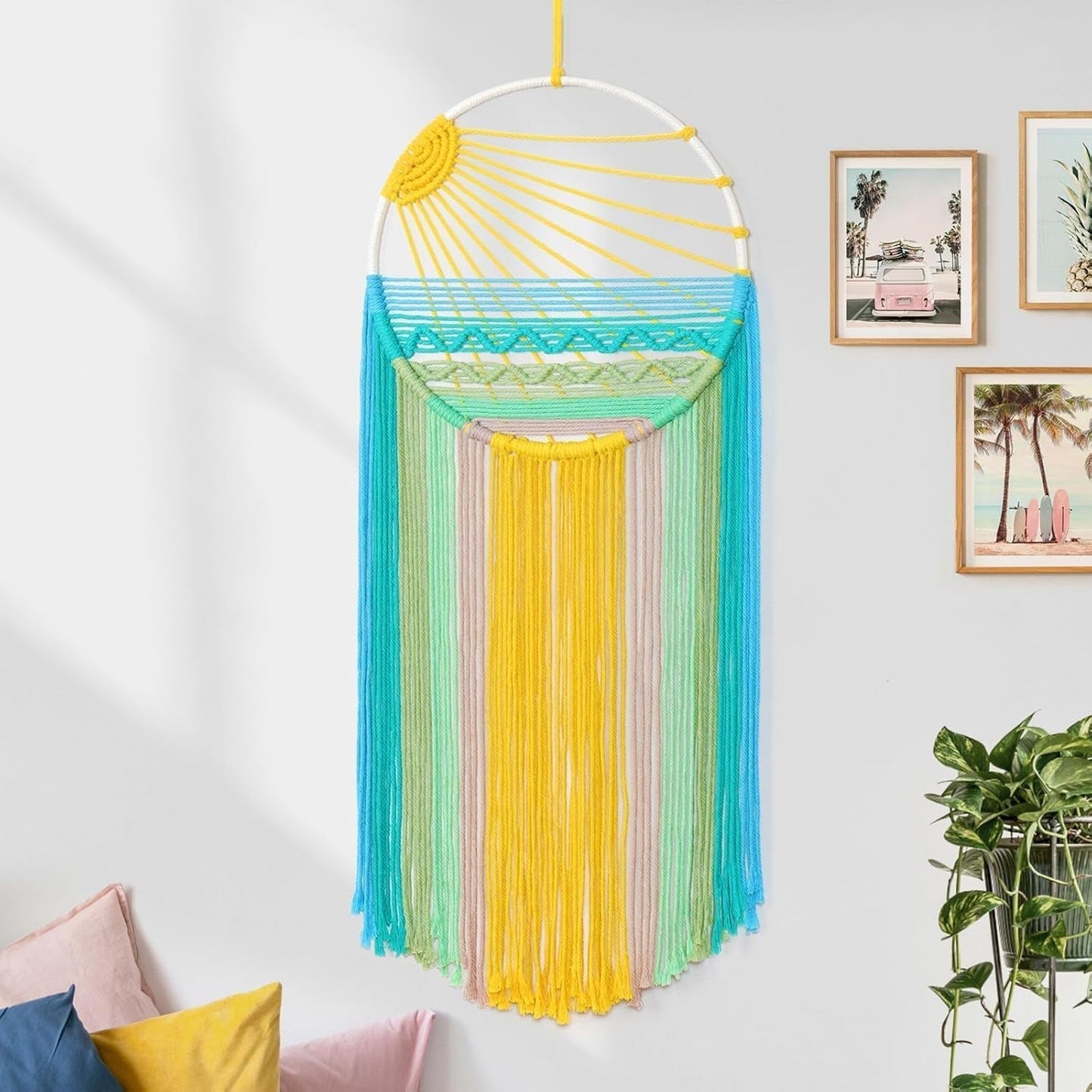 Wandtapijt lomohoo dromenvanger wandtapijt zonpatroon regenboog kamer Home - Accessoires en Decoratie Naty Shop Sunrise
