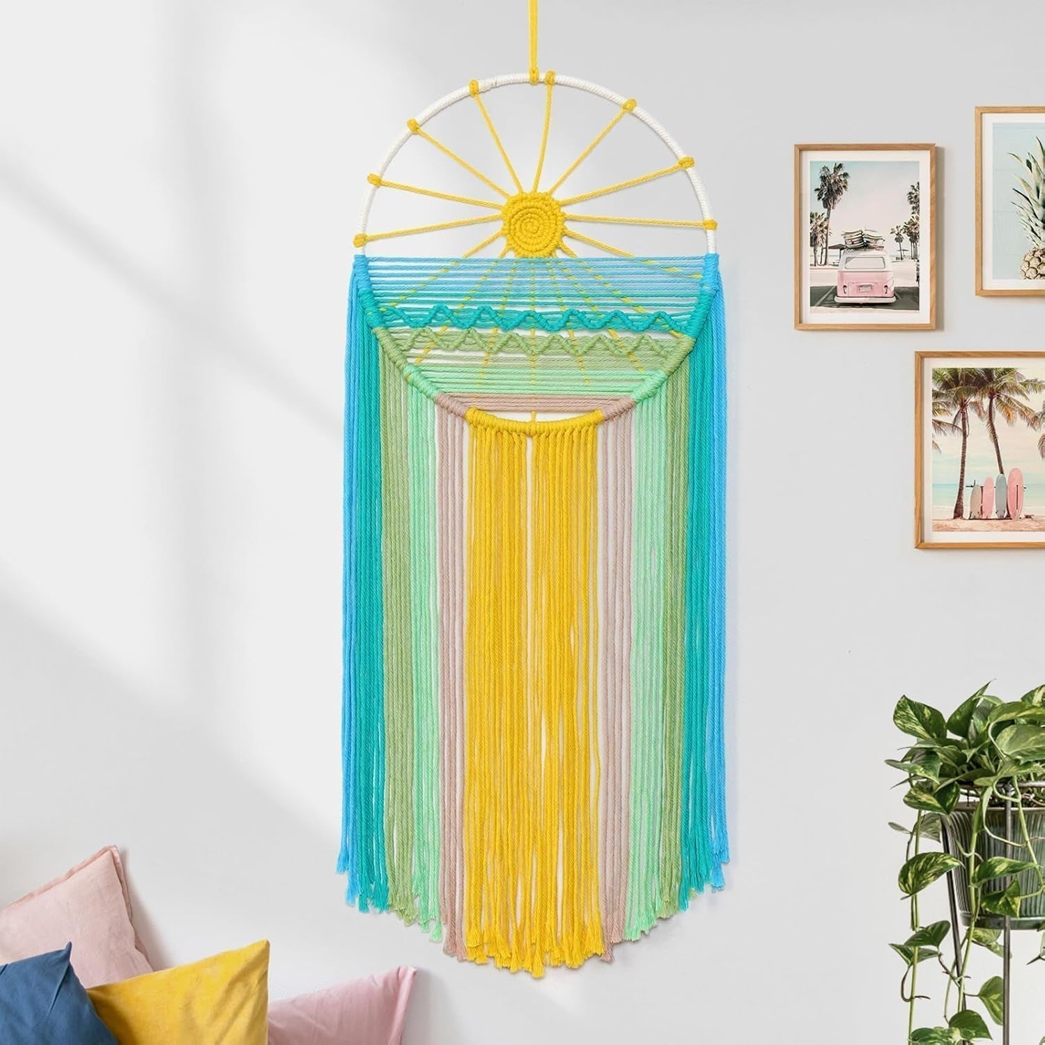 Wandtapijt lomohoo dreamcatcher wandtapijt model regenboog serre Wonen - Accessoires en Decoratie Naty Shop Straal van de zon