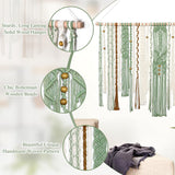 Wandtapijt lomohoo groot deco groen esthetisch geweven Woning - Accessoires en Decoratie Naty Shop