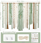 Wandtapijt lomohoo groot deco groen esthetisch geweven Woning - Accessoires en Decoratie Naty Shop