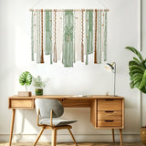 Wandtapijt lomohoo groot deco groen esthetisch geweven Woning - Accessoires en Decoratie Naty Shop