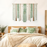 Wandtapijt lomohoo groot deco groen esthetisch geweven Woning - Accessoires en Decoratie Naty Shop
