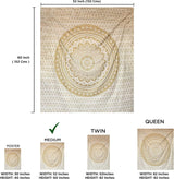 Mandala wandtapijt kamerdecoratie esthetisch goud wit canvas Home - Accessoires en Decoratie Naty Shop