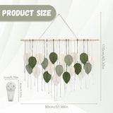 Groot wandtapijt kunst geweven handgemaakt kwastblad Home - Accessoires en Decoratie Naty Shop