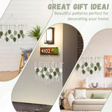 Groot wandtapijt kunst geweven handgemaakt kwastblad Home - Accessoires en Decoratie Naty Shop