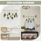 Groot wandtapijt kunst geweven handgemaakt kwastblad Home - Accessoires en Decoratie Naty Shop