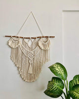 Groot natuurlijk Boheems drijfhouttapijt over het hoofdeinde Home - Accessoires en Decoratie Naty Shop
