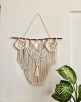 Groot natuurlijk Boheems drijfhouttapijt over het hoofdeinde Home - Accessoires en Decoratie Naty Shop