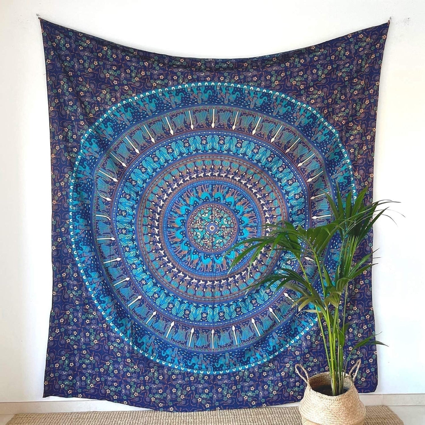 Wandtapijt momomus mandala gekleurd katoen oosterse motieven Woon - Accessoires en Decoratie Naty Shop