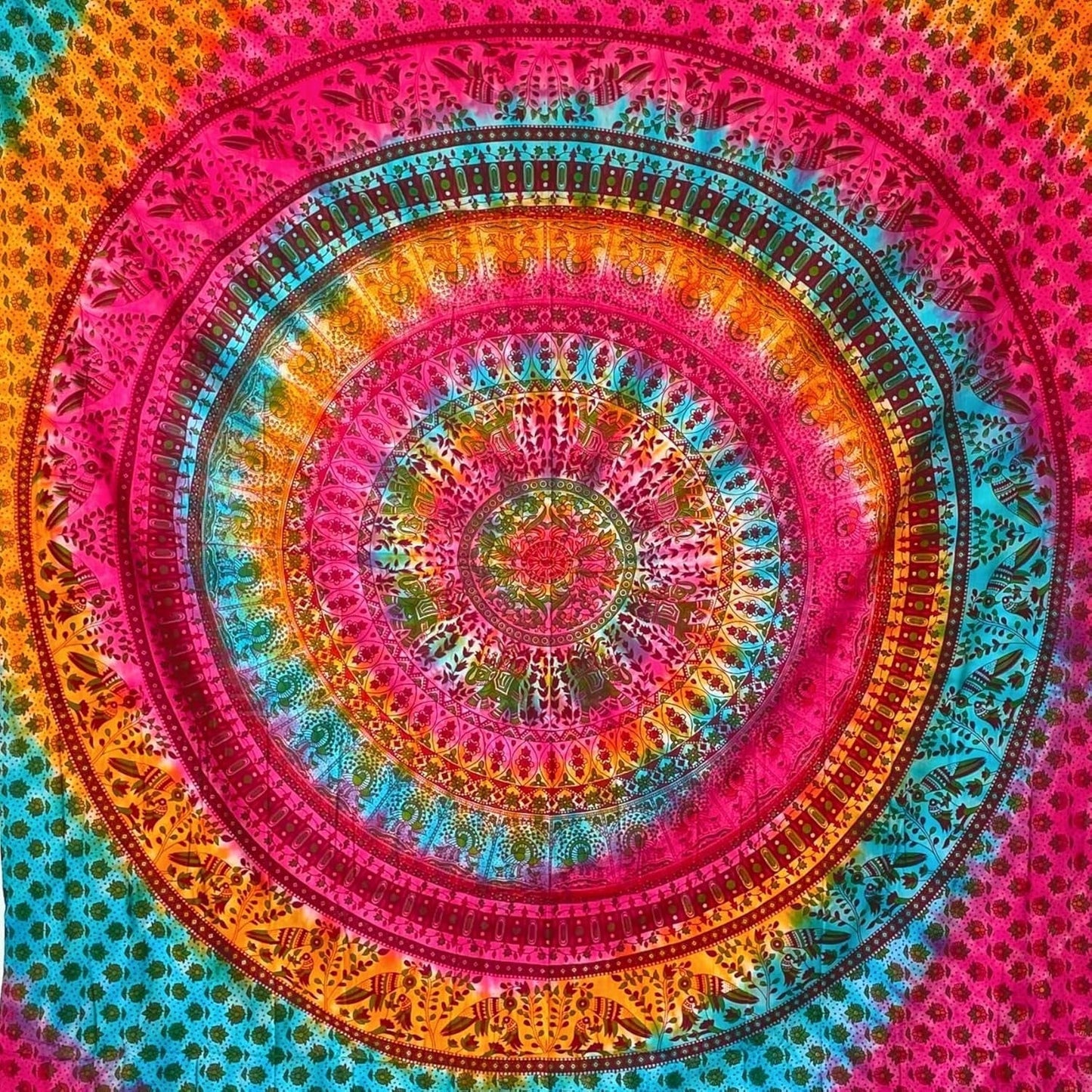 Wandkleed momomus mandala hippie of psychedelisch xxl Home - Accessoires en Decoratie Naty Shop Veelkleurig 17 230L X 210B Cm