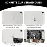 Wandtapijt zwart wit boom leven wandtapijt fasen maan Wonen - Accessoires en Decoratie Naty Shop