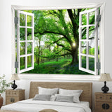 Wandtapijt jungle landschap xxl bos canvas raam Woonaccessoires en Decoratie Naty Shop