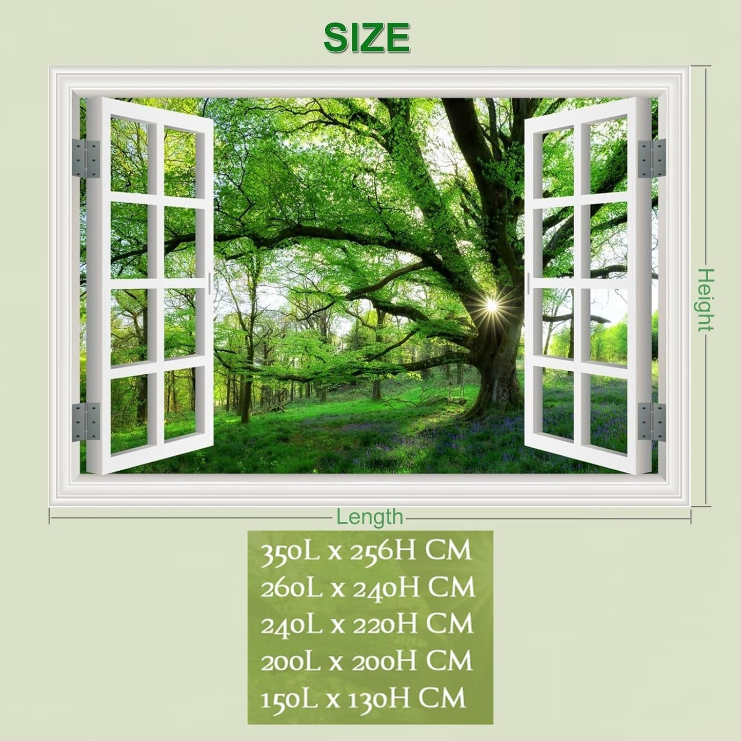 Wandtapijt jungle landschap xxl bos canvas raam Woonaccessoires en Decoratie Naty Shop