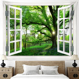 Wandtapijt jungle landschap xxl bos canvas raam Woonaccessoires en Decoratie Naty Shop