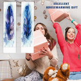 Wandtapijten pligreat pack blauwe veren vloerkleed verticale muur Huis - Accessoires en Decoratie Naty Shop