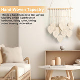Wandtapijt quatre handgemaakte platte slinger geweven bladeren Home - Accessoires en Decoratie Naty Shop