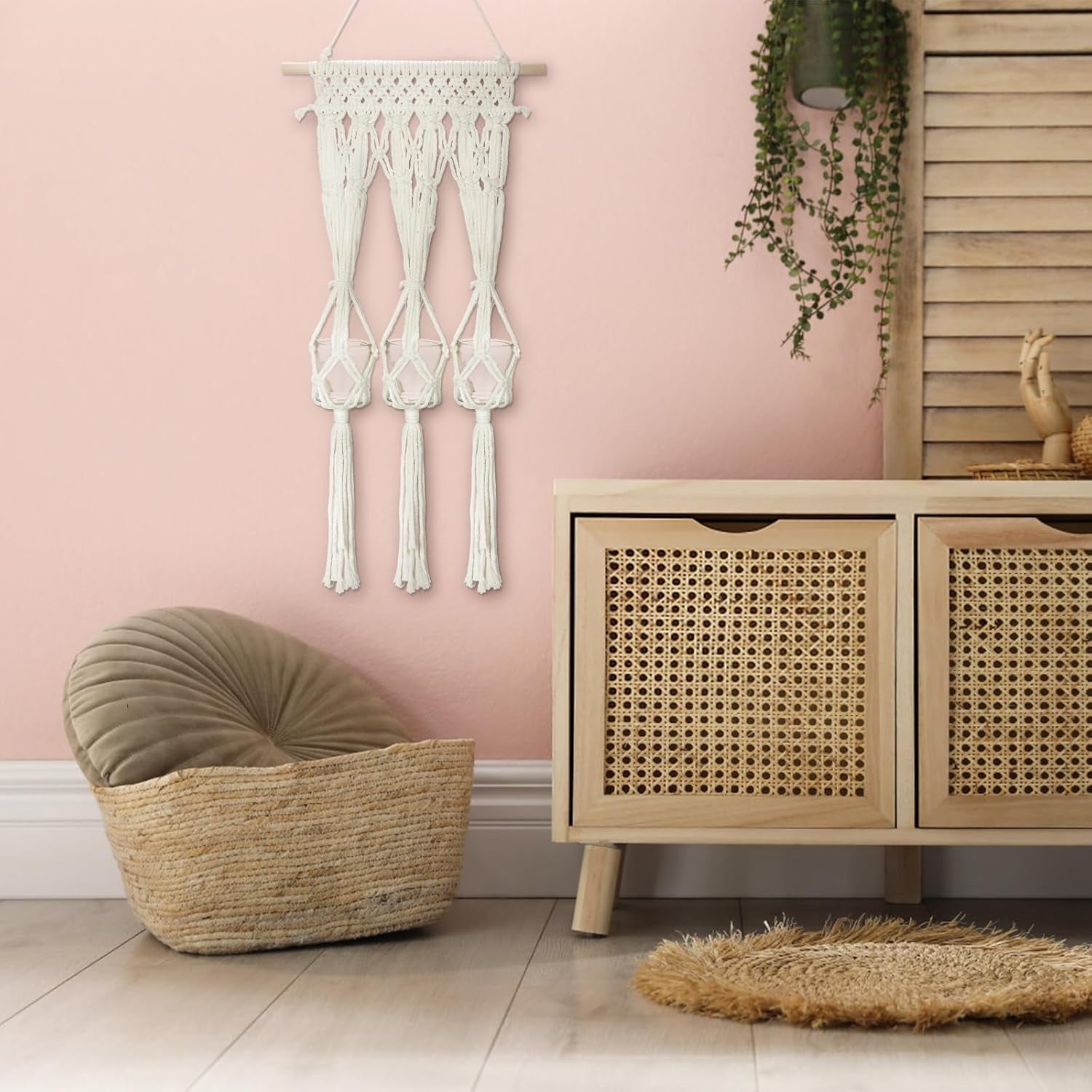 Wandtapijtplank glazen kandelaars gemaakt Casa - Accessoires en Decoratie Naty Shop