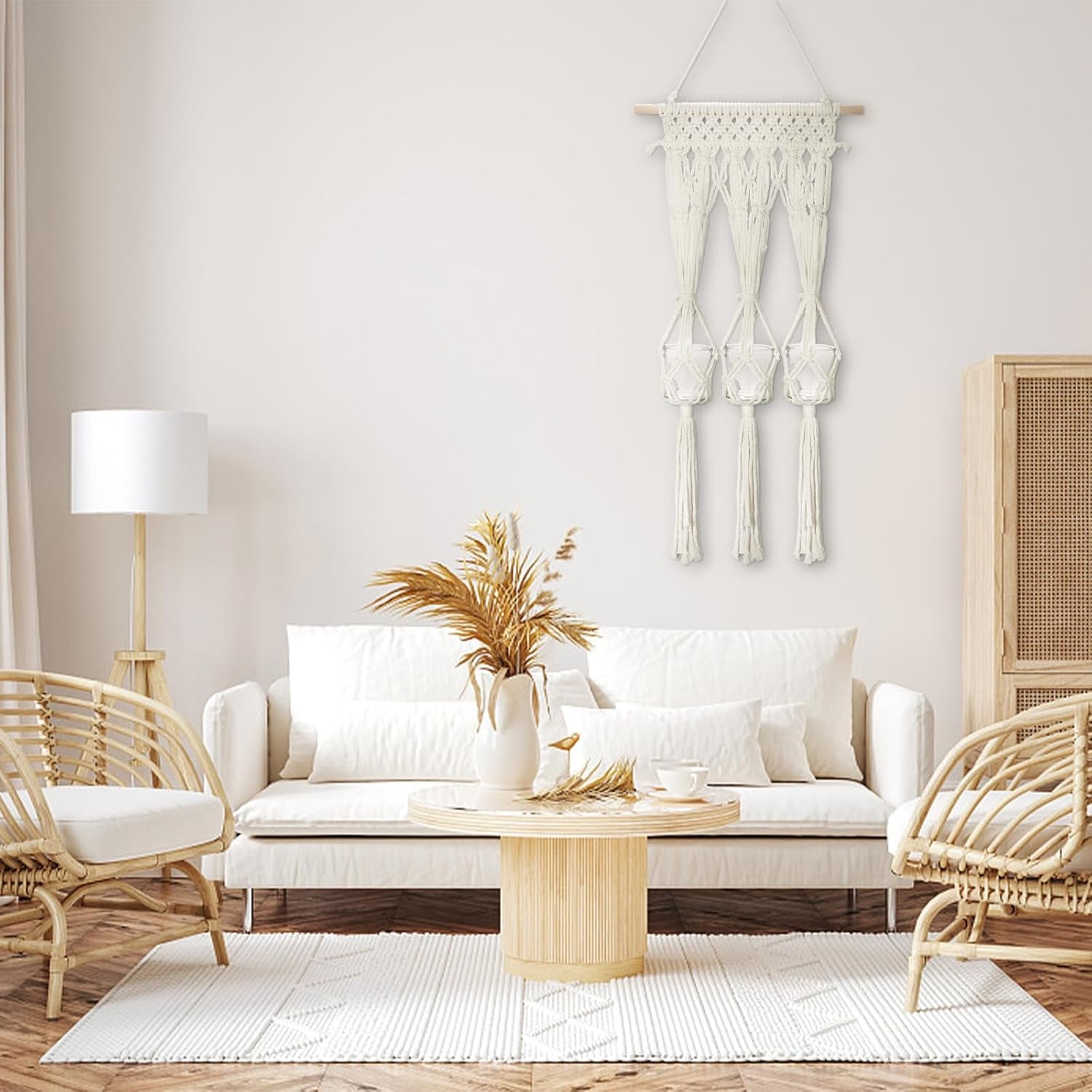 Wandtapijtplank glazen kandelaars gemaakt Casa - Accessoires en Decoratie Naty Shop