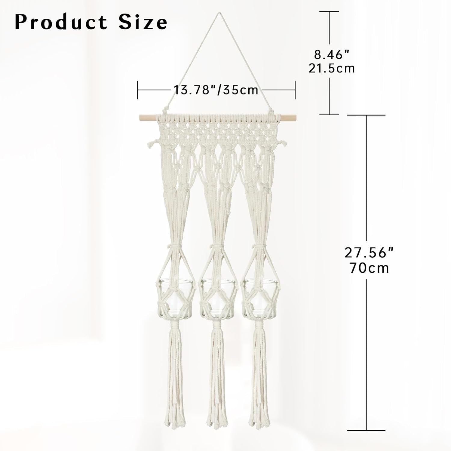 Wandtapijtplank glazen kandelaars gemaakt Casa - Accessoires en Decoratie Naty Shop
