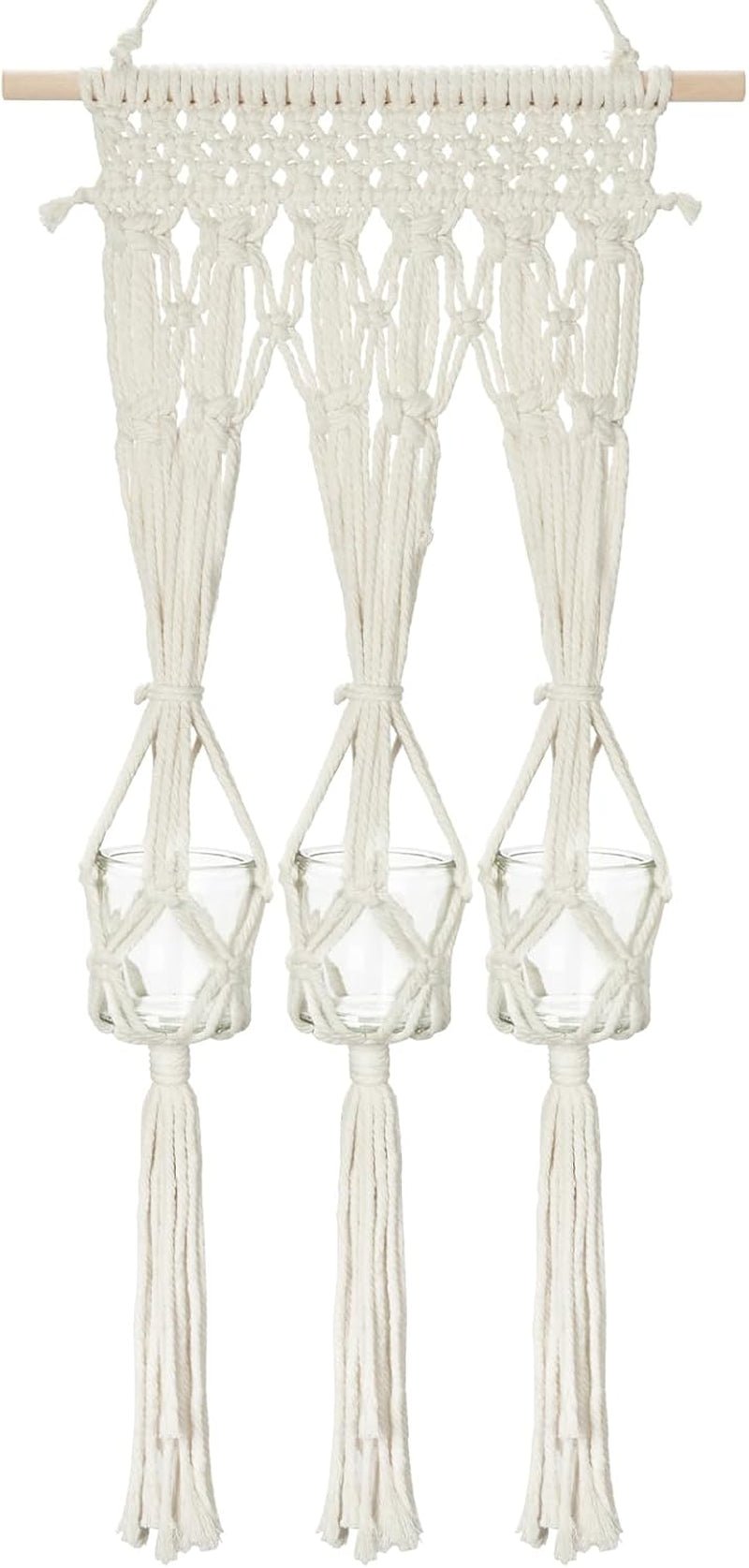 Wandtapijtplank glazen kandelaars gemaakt Casa - Accessoires en Decoratie Naty Shop Wit