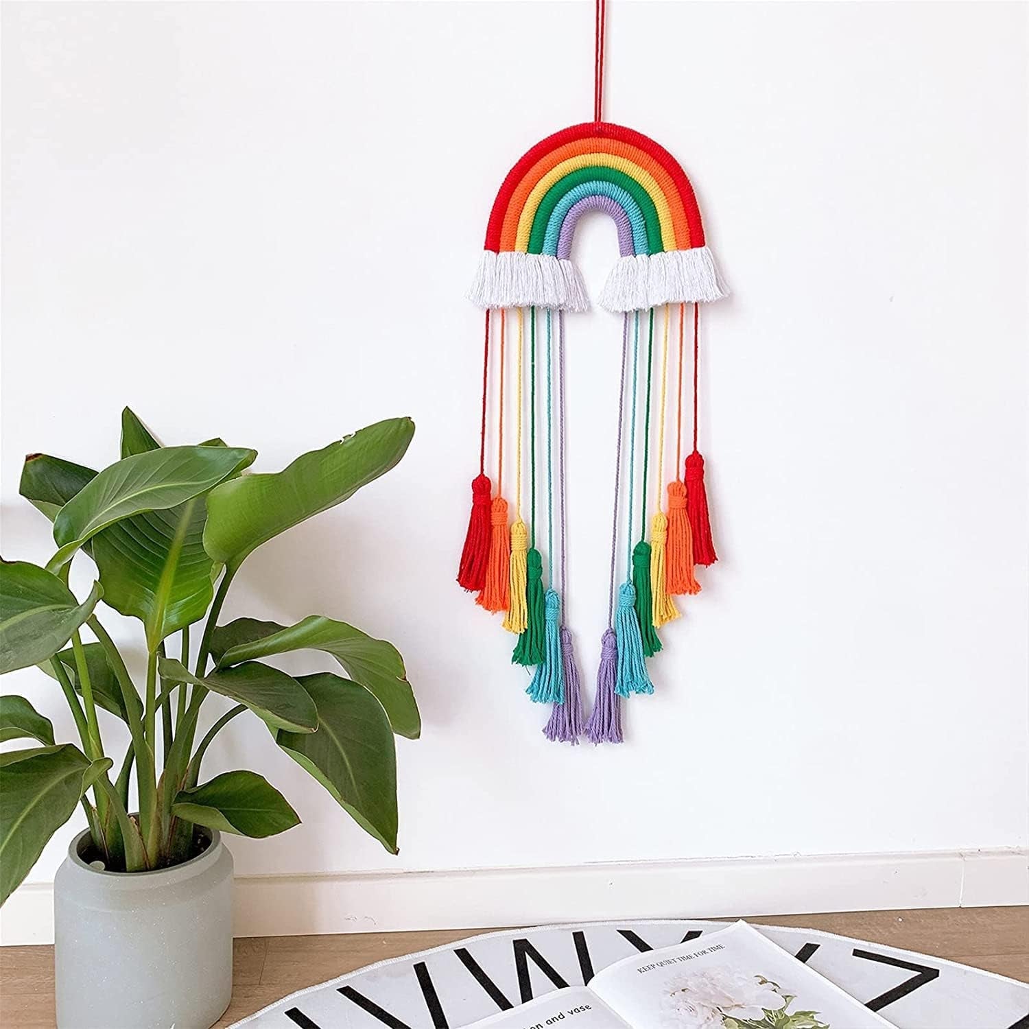 Regenboogtapijt decoratie regenboog katoenen touw Home - Accessoires en Decoratie Naty Shop