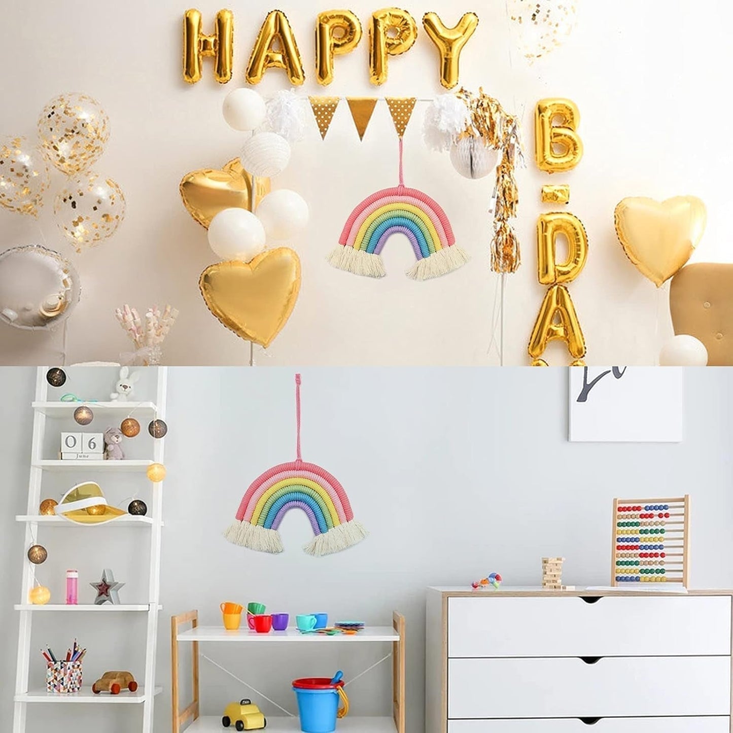 Decoratief regenboogtapijt ter decoratie van de slaapkamer van de kinderkamer Casa - Accessoires en Decoratie Naty Shop