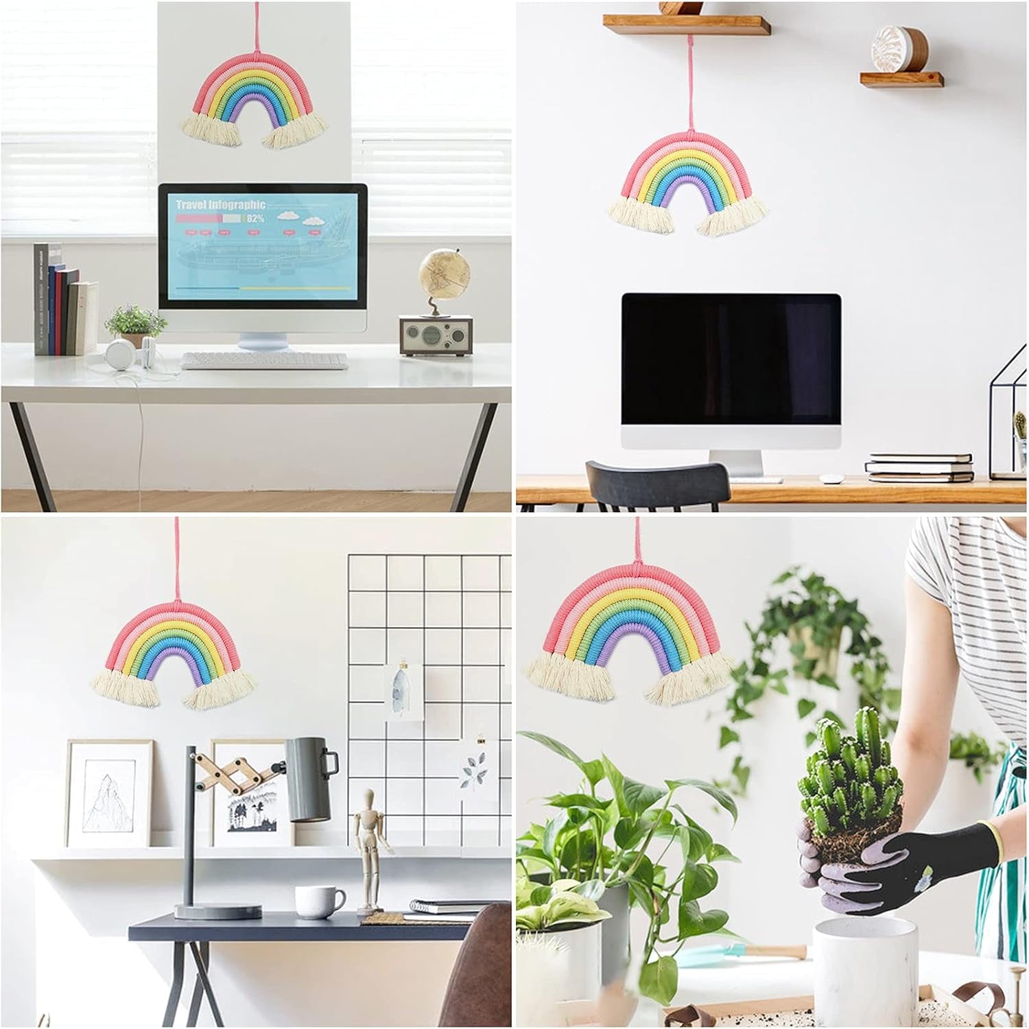 Decoratief regenboogtapijt ter decoratie van de slaapkamer van de kinderkamer Casa - Accessoires en Decoratie Naty Shop