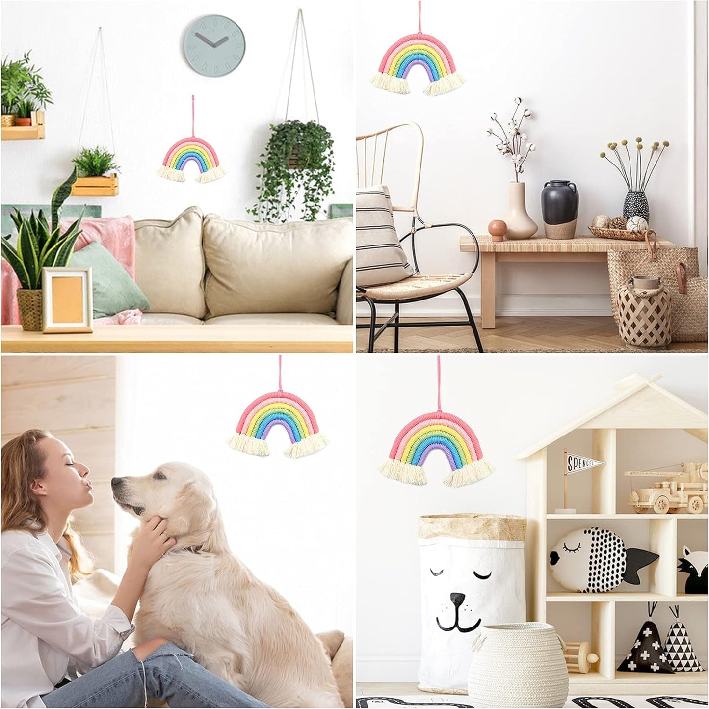 Decoratief regenboogtapijt ter decoratie van de slaapkamer van de kinderkamer Casa - Accessoires en Decoratie Naty Shop
