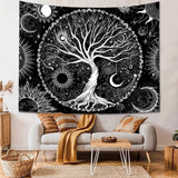 Wandtapijt sequpr boom leven zon maan Wonen - Accessoires en Decoratie Naty Shop
