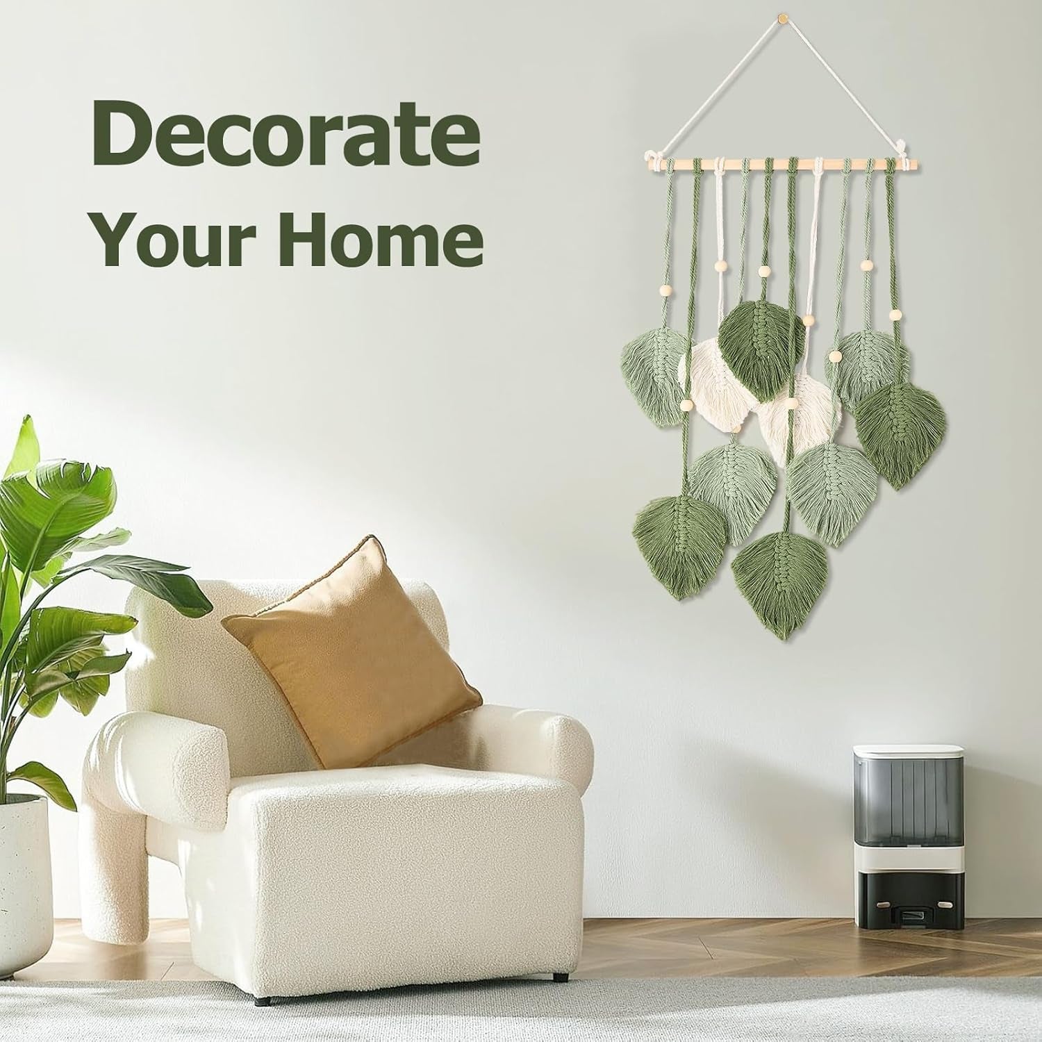 Raamdecoratie in tapisseriestijl 40cm groen Wonen - Accessoires en Decoratie Naty Shop
