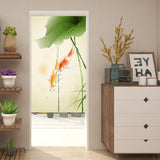 Wandtapijt in Japanse stijl, dik norenlinnen, lange lotus Huis - Accessoires en Decoratie Naty Shop