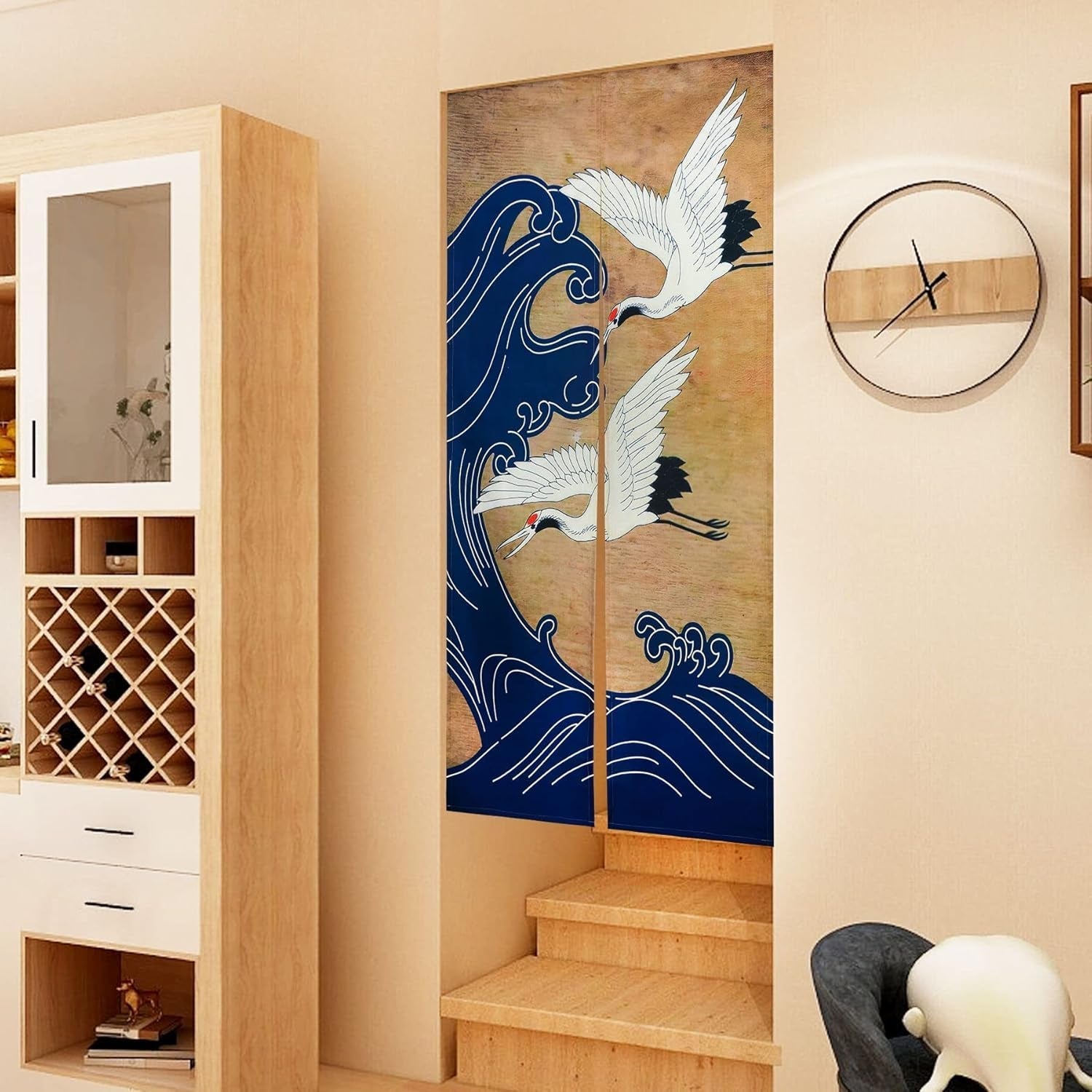 Wandtapijt in Japanse stijl dik linnen noren lang gordijn Home - Accessoires en Decoratie Naty Shop