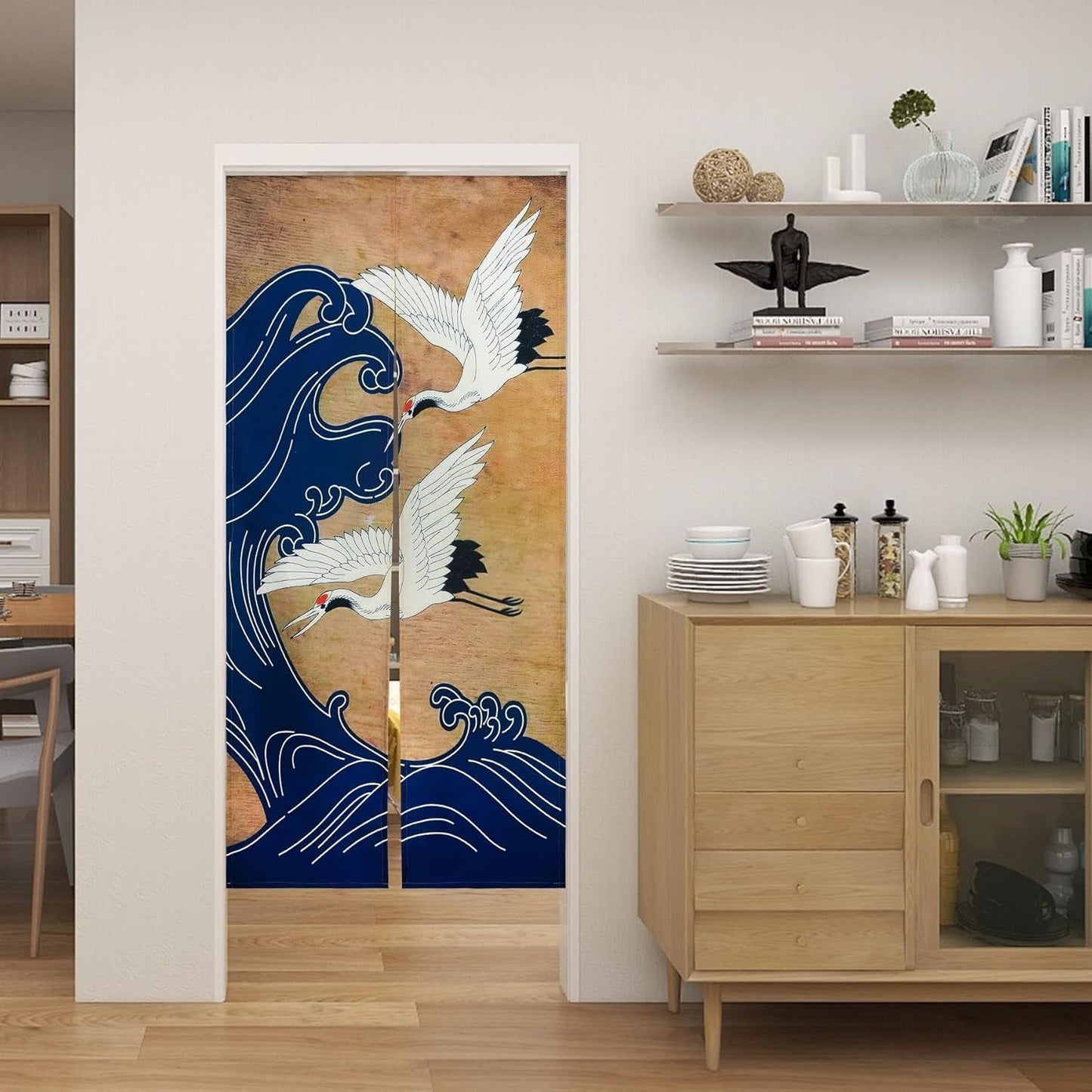 Wandtapijt in Japanse stijl dik linnen noren lang gordijn Home - Accessoires en Decoratie Naty Shop