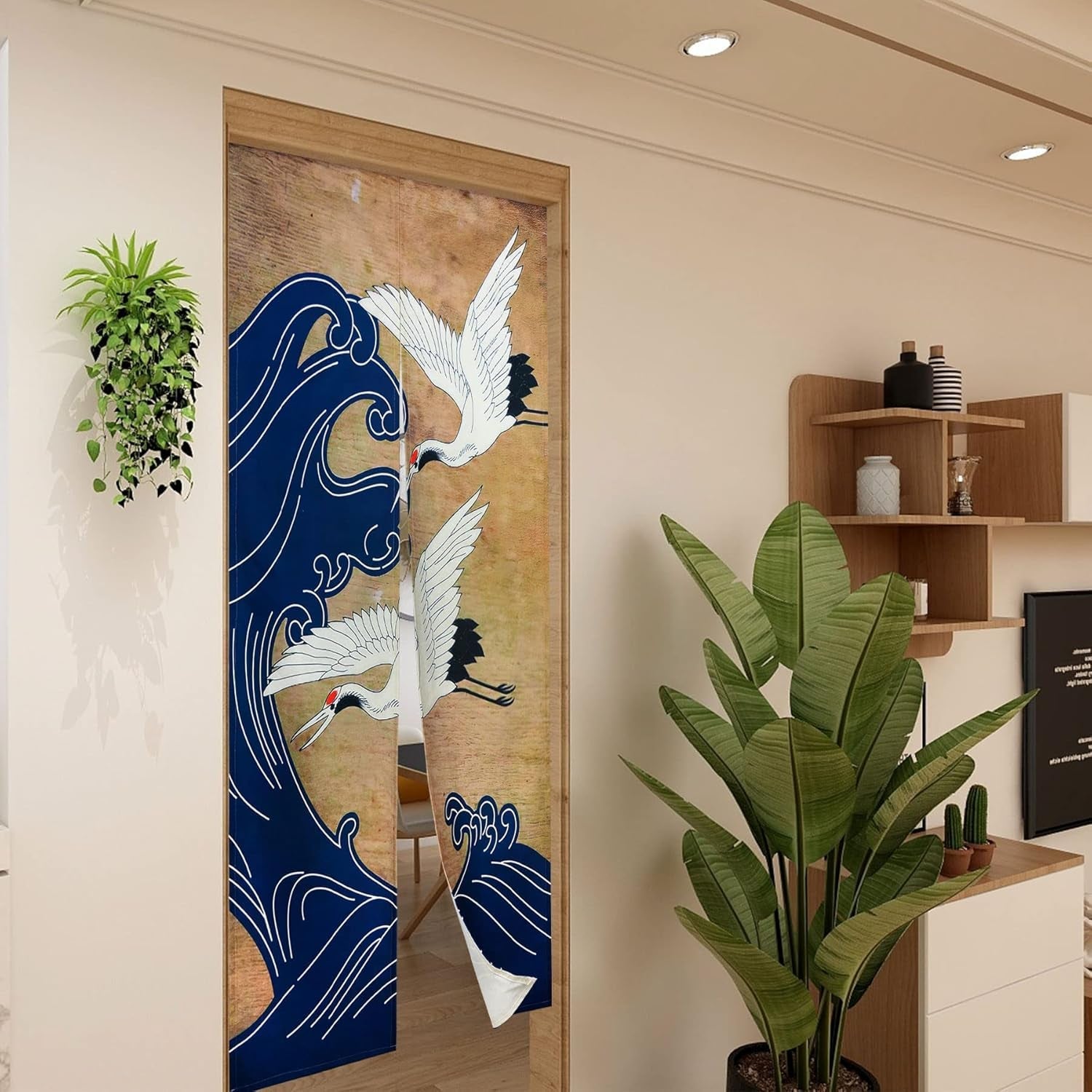 Wandtapijt in Japanse stijl dik linnen noren lang gordijn Home - Accessoires en Decoratie Naty Shop